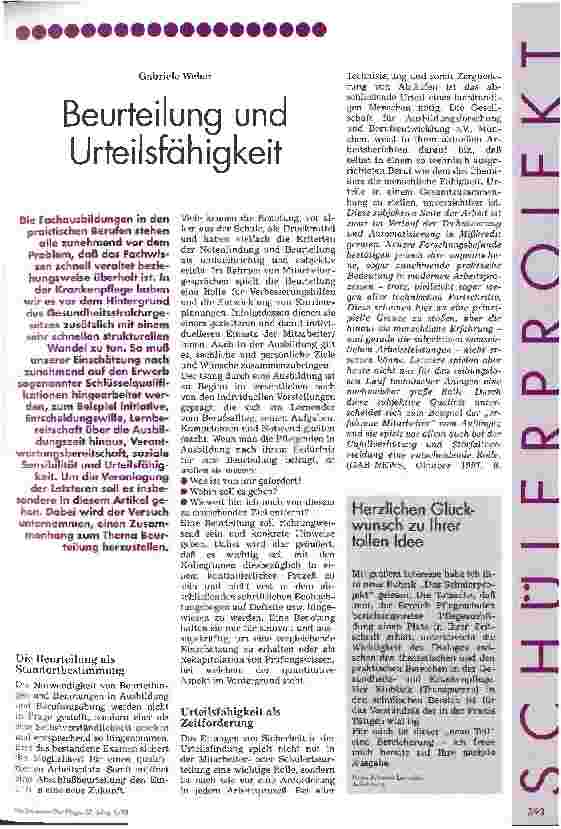 Vorschauseite 1: Beurteilung und Urteilsfähigkeit