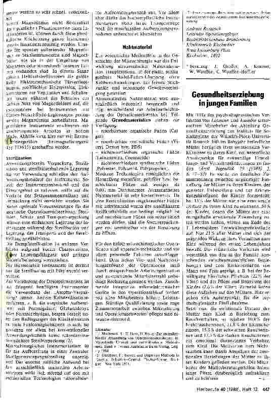 Vorschauseite 3: Aspekte der Pflege und Wartung mikrochirurgischer Instrumente Aus der Praxis der Krankenhaushygiene