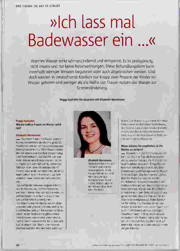 Vorschauseite 1: »Ich lass mal Badewasser ein...«