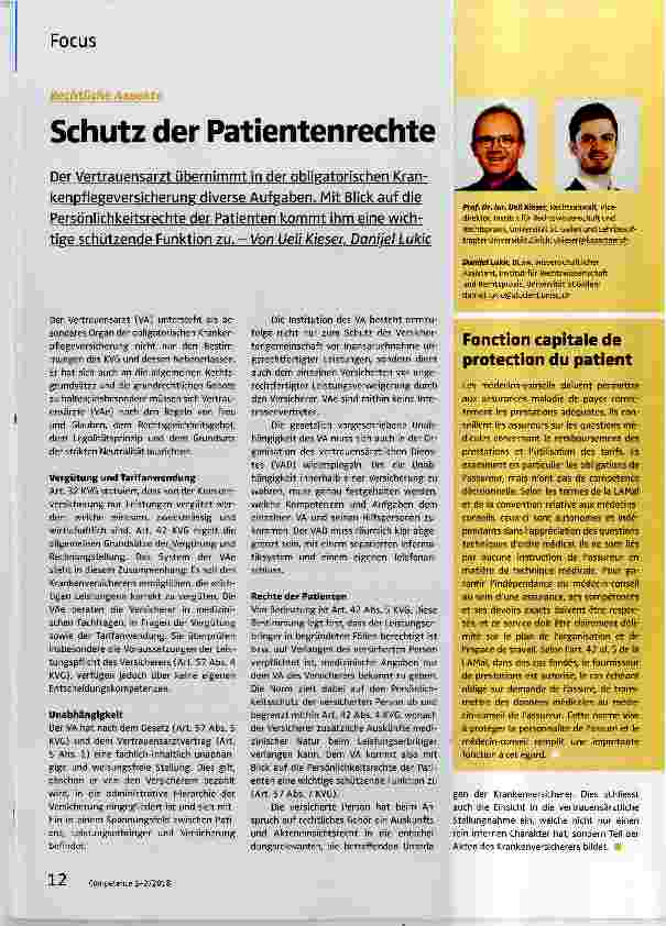 Vorschauseite 1: Schutz der Patientenrechte