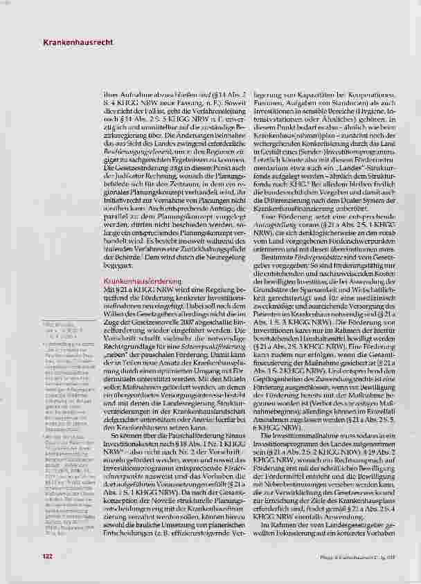 Vorschauseite 4: Novelle des KHGG NRW