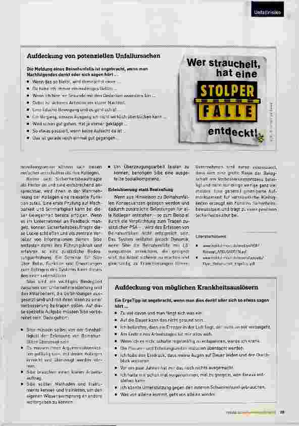 Vorschauseite 3: Erfassung von Beinahunfällen Übel an der Wurzel packen