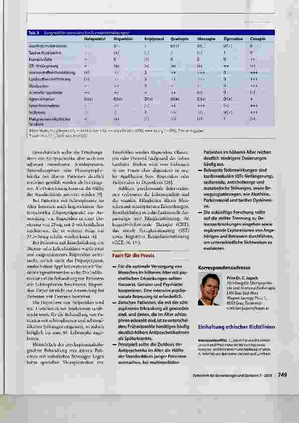 Vorschauseite 5: Erkrankungen des schizophrenen Formenkreises im Alter