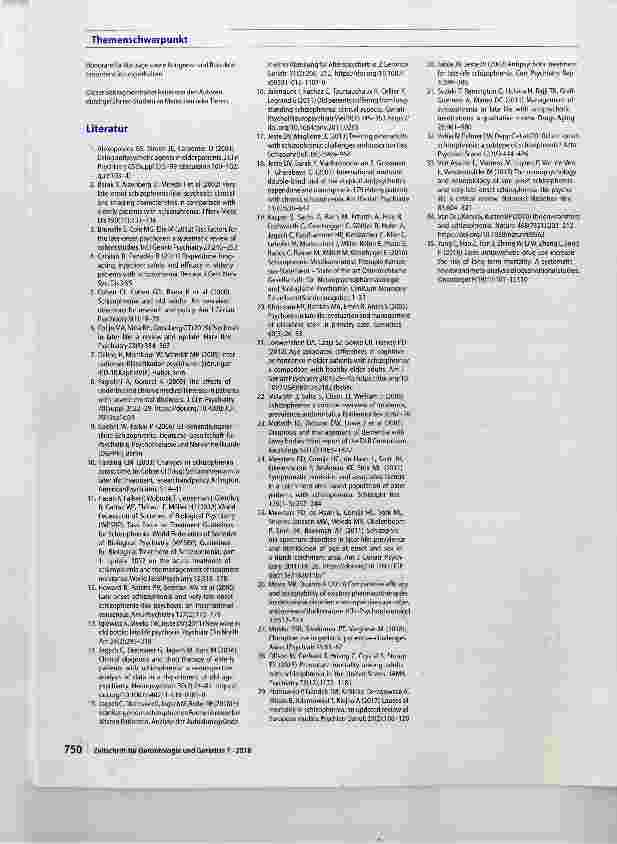 Vorschauseite 6: Erkrankungen des schizophrenen Formenkreises im Alter