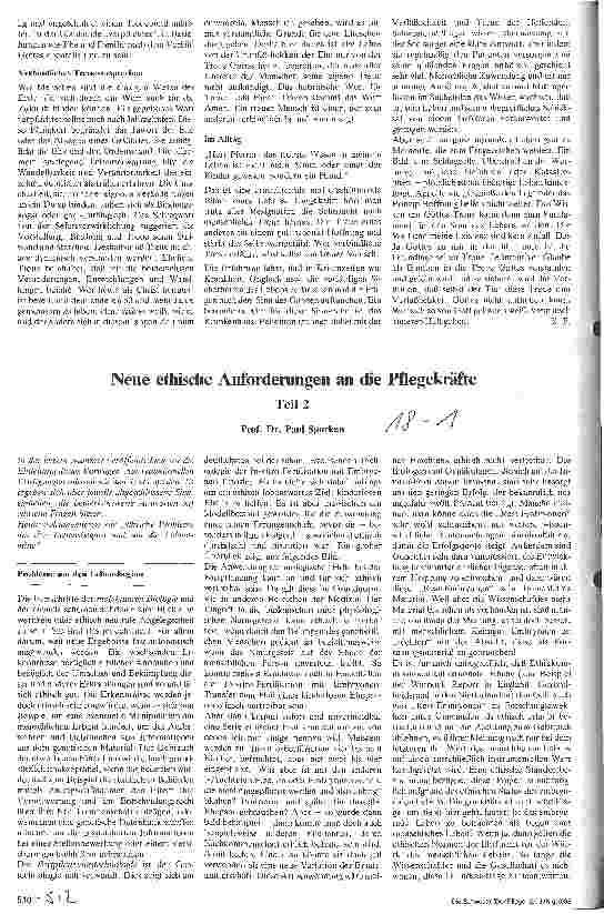 Vorschauseite 1: Neue ethische Anforderungen an die Pflegekräfte