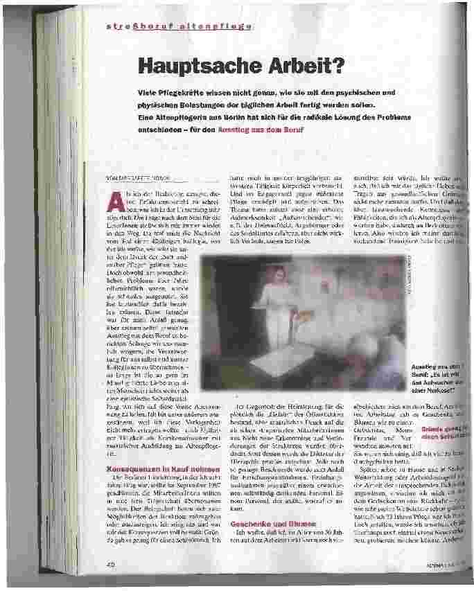 Vorschauseite 1: Hauptsache Arbeit?