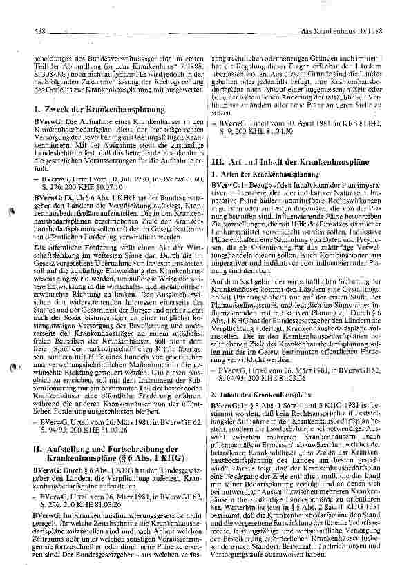 Vorschauseite 2: Das Krankenhaus in der Rechtsprechung des Bundesverwaltungsgerichts Teil III