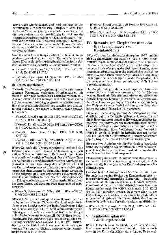 Vorschauseite 4: Das Krankenhaus in der Rechtsprechung des Bundesverwaltungsgerichts Teil III