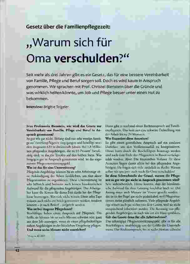 Vorschauseite 1: Warum sich für Oma verschulden?
