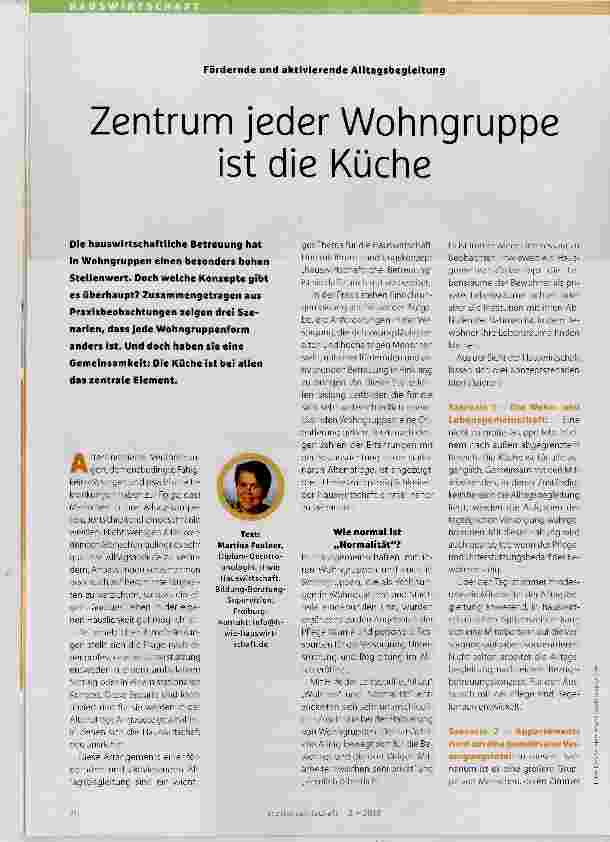 Vorschauseite 1: Zentrum jeder Wohngruppe ist die Küche