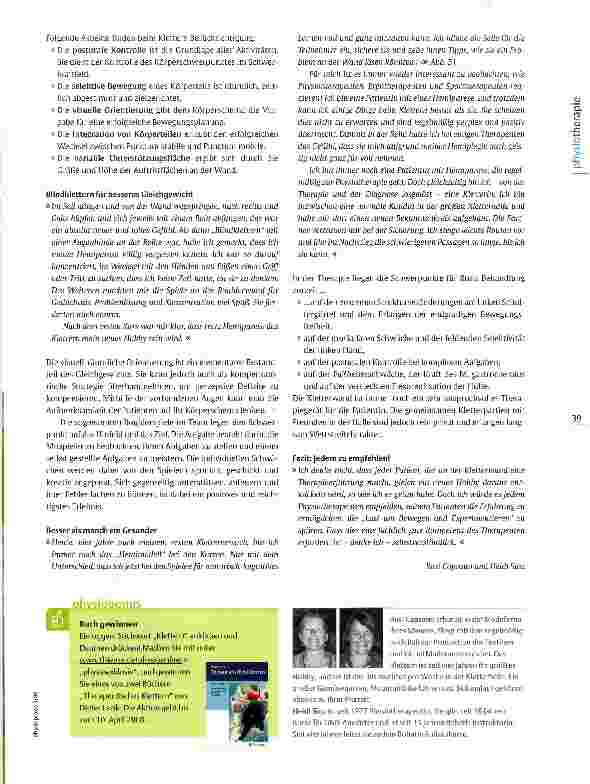 Vorschauseite 4: Therapeutisches Klettern - ein Fallbericht Hoch hinaus an der Kletterwand