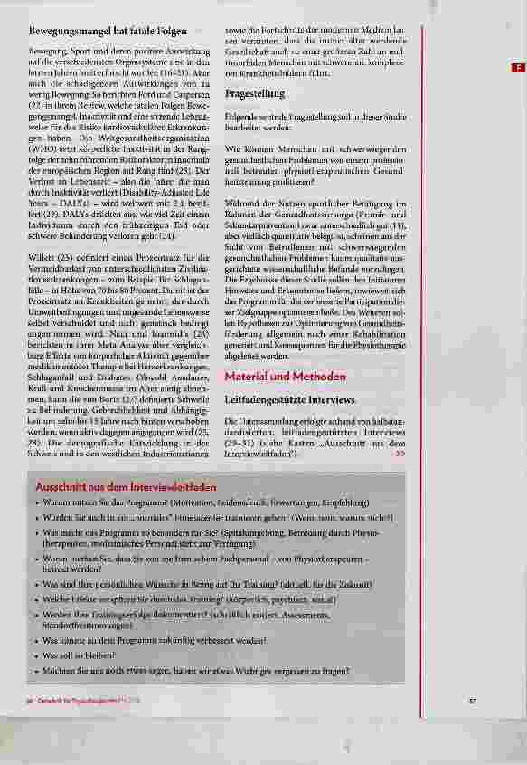 Vorschauseite 3: Physiotherapeutisch betreutes Gesundheitstraining bei Menschen mit schweren gesundheitlichen Beeinträchtigungen