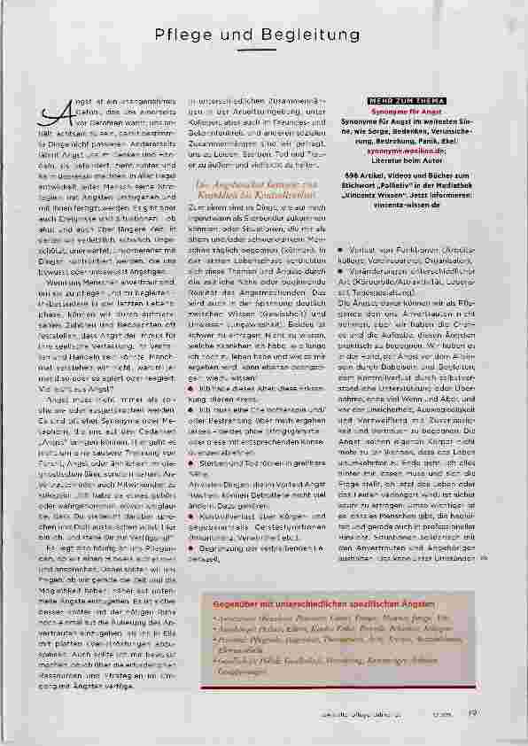 Vorschauseite 2: KEINE ANGST vor der Angst