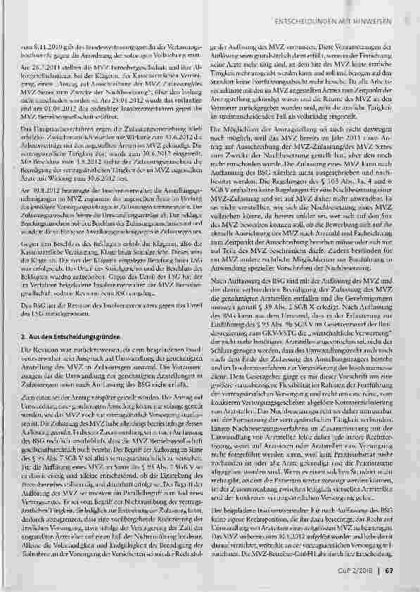 Vorschauseite 2: Zur Umwandlung von genehmigten Anstellungen in MVZ