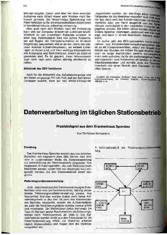 Vorschauseite 1: Datenverarbeitung im täglichen Stationsbetrieb