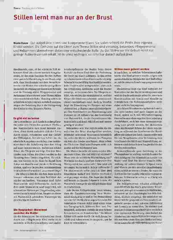 Vorschauseite 1: Stillen lernt man nur an der Brust