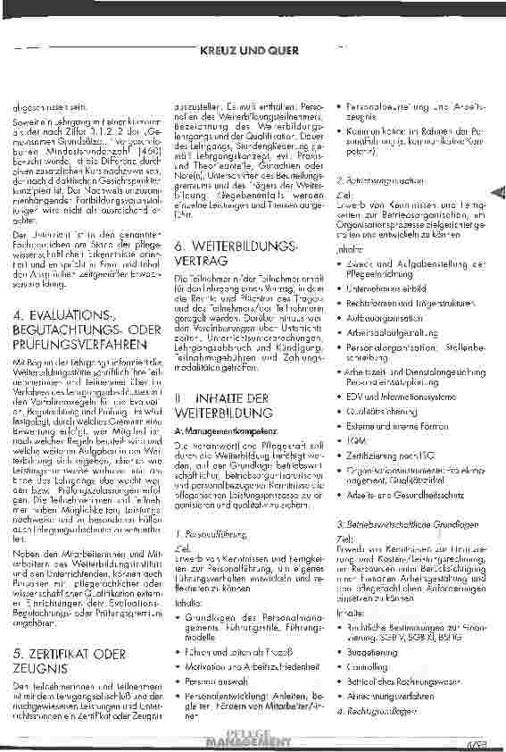 Vorschauseite 2: Rahmenkonzept für die Weiterbildung zur Verantwortlichen Pflegefachkraft