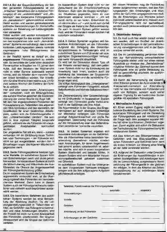 Vorschauseite 5: Sozialwissenschaftliche Aspekte 19 Folge: Unterrichtsbeispiel: Führungsstil und Betriebsklima - Schluß