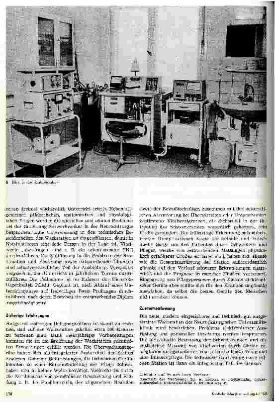Vorschauseite 5: Moderne Technik als integrierter Teil einer neurochirurgischen Wachstation