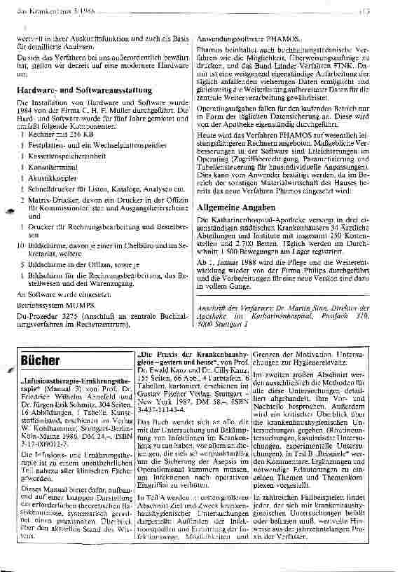 Vorschauseite 5: EDV-Organisation in einer Krankenhausapotheke