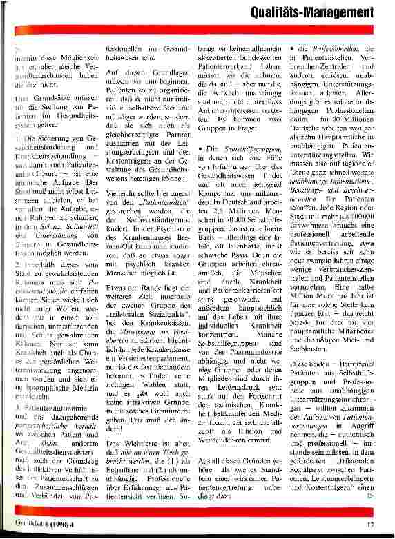 Vorschauseite 6: Der Patient: Vom Opfer des Medizinbetriebs zum Experten für die eigene Gesundheit