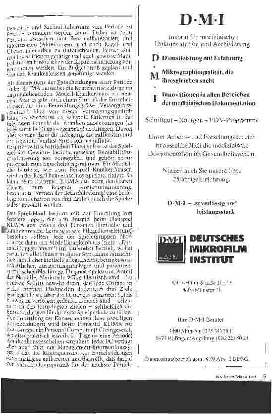 Vorschauseite 2: Planspiel für Führungskräfte Auch im Krankenhausbetrieb
