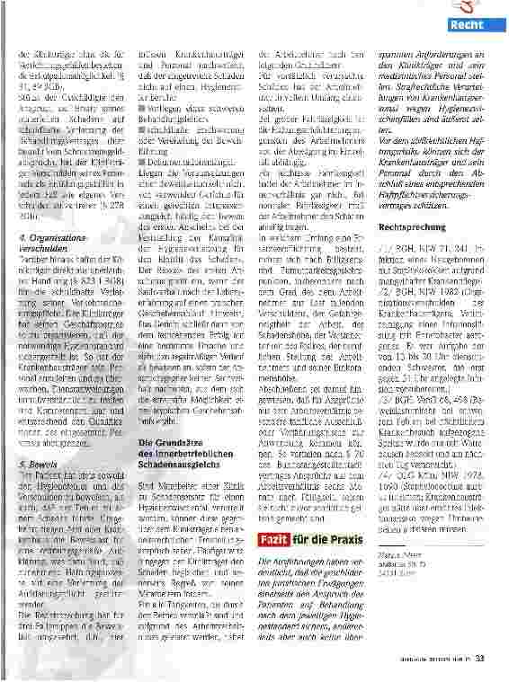 Vorschauseite 2: Nosokomiale Infektion - die juristische Sicht Strafrecht