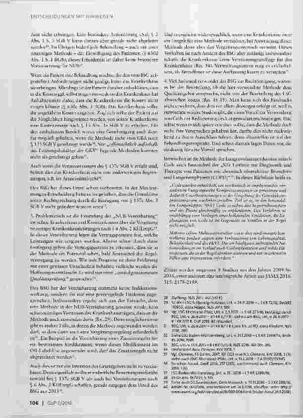 Vorschauseite 4: BSG zur Abrechenbarkeit von neuen Untersuchungsund Behandlungsmethoden nach § 137c SGB V
