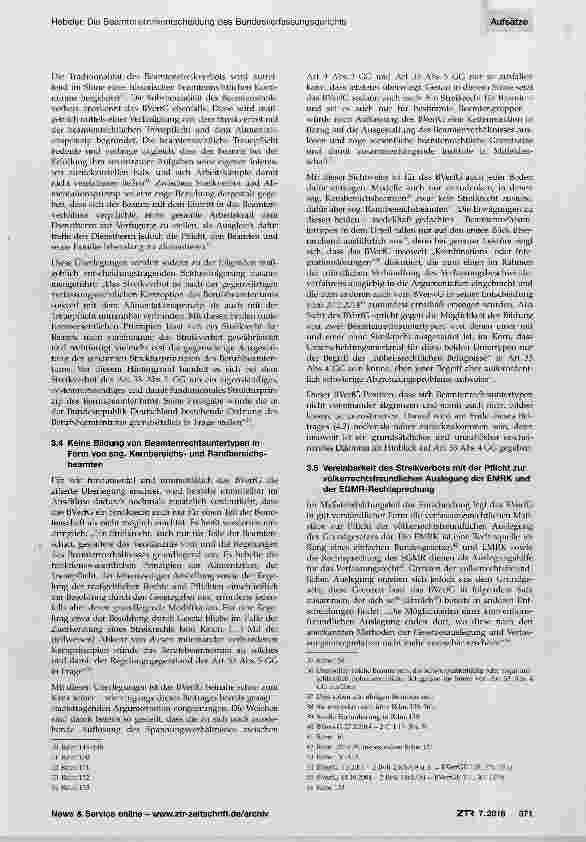 Vorschauseite 4: Die Beamtenstreikentscheidung des Bundesverfassungsgerichts