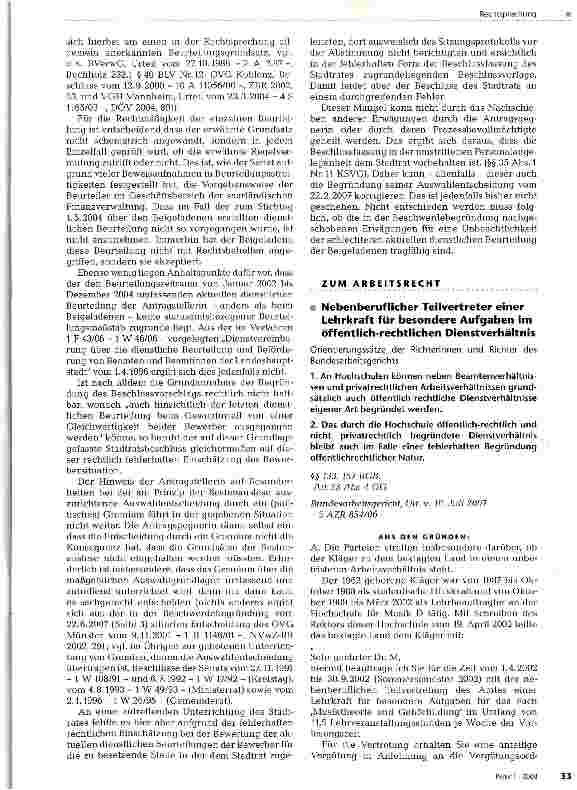 Vorschauseite 5: Wie weit reicht der Schutz wissenschaftlicher Mitarbeiter durch den Personalrat?