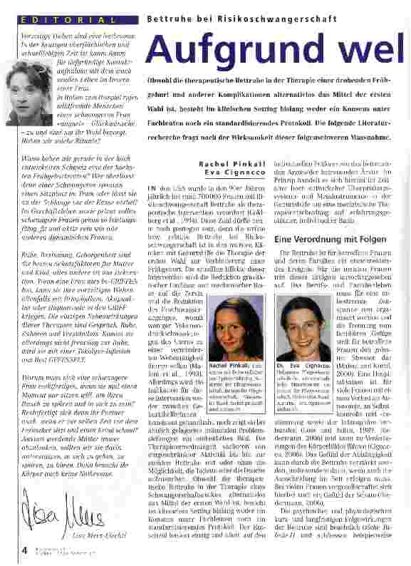 Vorschauseite 1: Aufgrund welcher Evidenz?