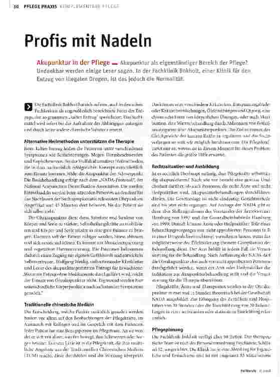 Vorschauseite 1: Profis mit Nadeln