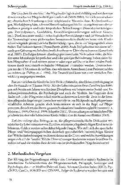 Vorschauseite 2: Familien mit einem pflegebedürftigen Kind