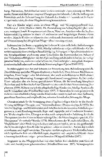 Vorschauseite 4: Familien mit einem pflegebedürftigen Kind