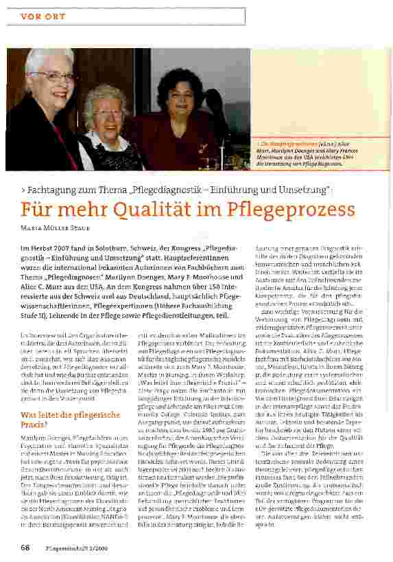 Vorschauseite 1: Für mehr Qualität im Pflegeprozess