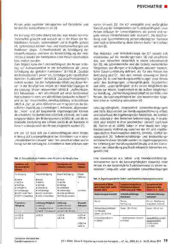 Vorschauseite 2: Ergotherapie nutzt die Konzepte der ICF