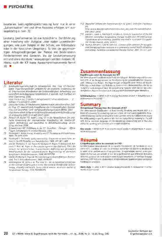 Vorschauseite 3: Ergotherapie nutzt die Konzepte der ICF