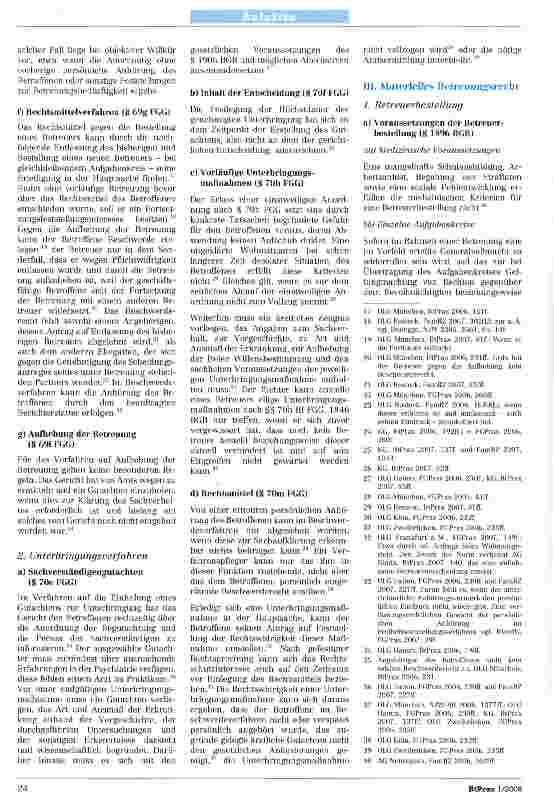Vorschauseite 2: Die Entwicklung des Betreuungsrechts bis Anfang Juni 2007