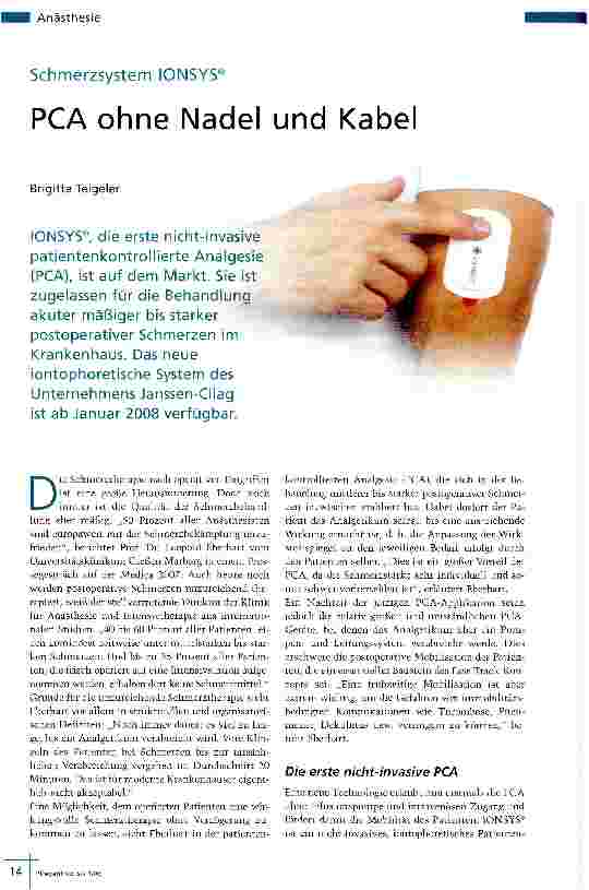 Vorschauseite 1: PCA ohne Nadel und Kabel