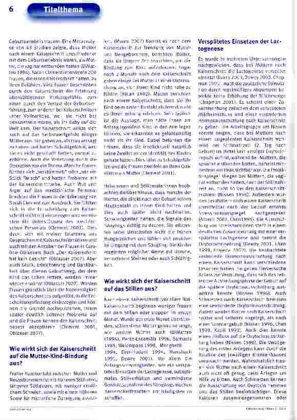 Vorschauseite 3: Auswirkungen des Kaiserschnittes auf Bonding, Psyche der Mutter, Mutter-Kind-Bindung und Stillen
