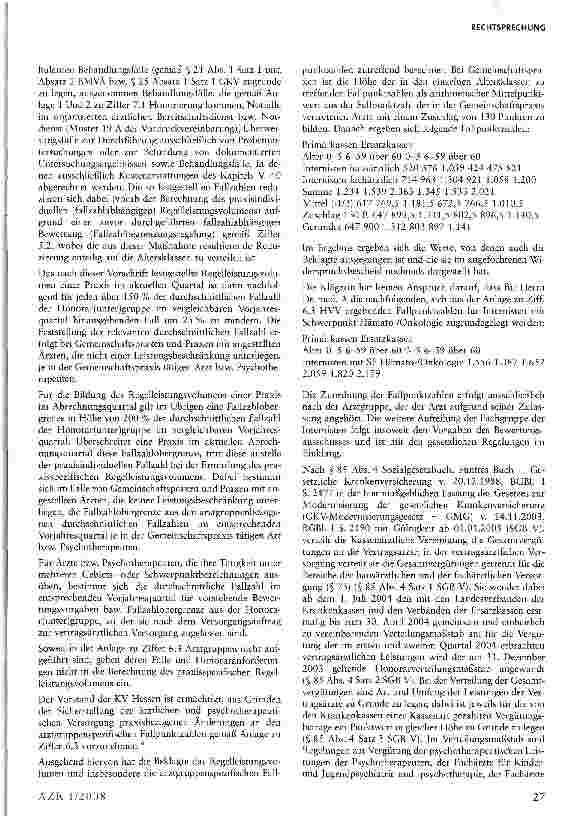 Vorschauseite 4: Bewilligung einer Sonderregelung für das Regelleistungsvolumen