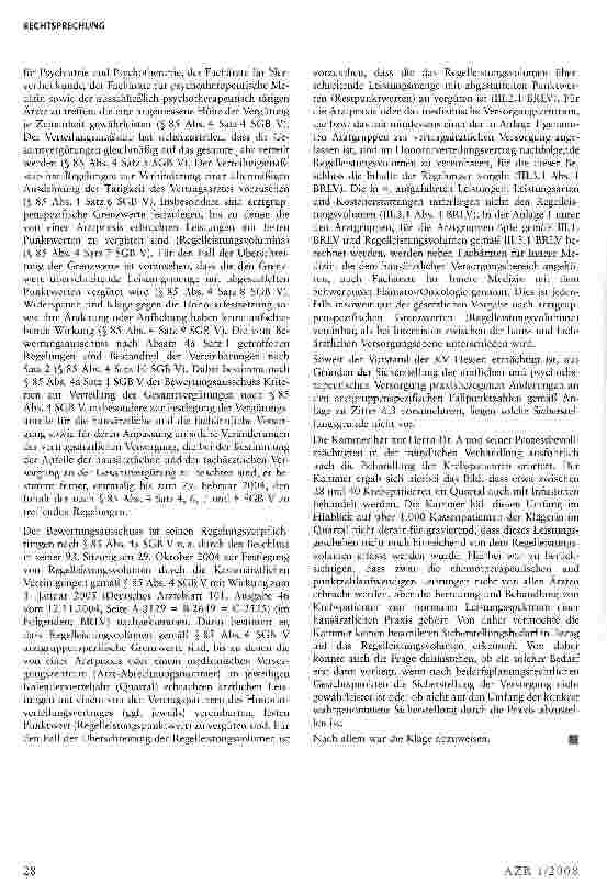 Vorschauseite 5: Bewilligung einer Sonderregelung für das Regelleistungsvolumen