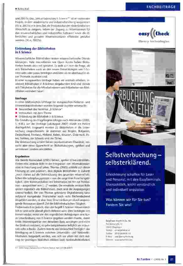 Vorschauseite 6: Die Einbindung von Bibliotheken in das integrative Wissenschaftskonzept