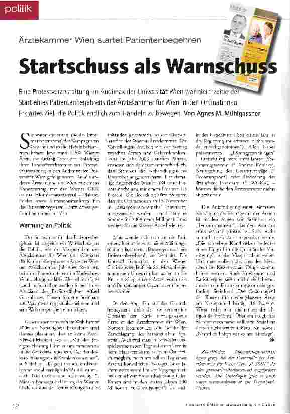 Vorschauseite 1: Startschuss als Warnschuss