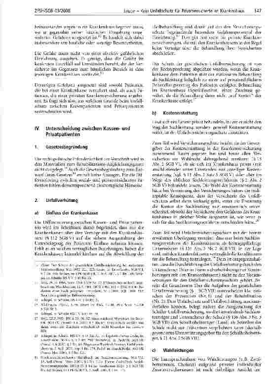 Vorschauseite 2: Kein Unfallschutz für Privatversicherte im Krankenhaus - ist dieser Umstand verfassungsgemäß?