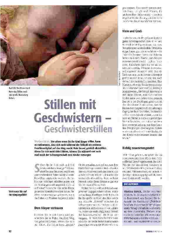Vorschauseite 1: Stillen mit Geschwistern - Geschwisterstillen
