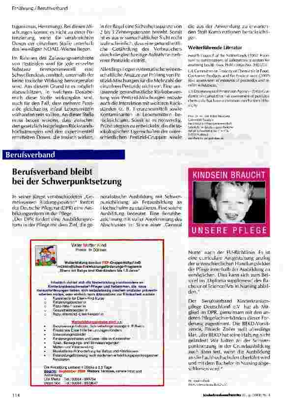 Vorschauseite 3: Unerwünschte Rückstände in Obst und Gemüse - Ein Problem für den Verbraucher?