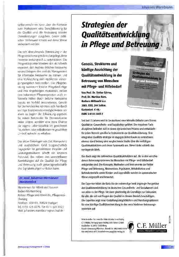 Vorschauseite 5: Netzwerke in der Betreuung Demenzkranker eine Utopie?