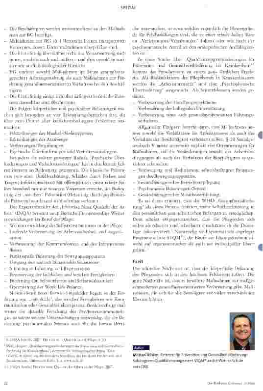 Vorschauseite 2: Betriebliche Gesundheitsförderung in der Pflege