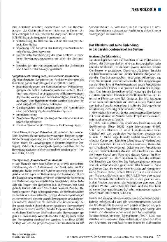 Vorschauseite 2: Das Kleinhirn und das zerebropontozerebelläre System